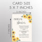 Sunflower Bridal Shower Invitation