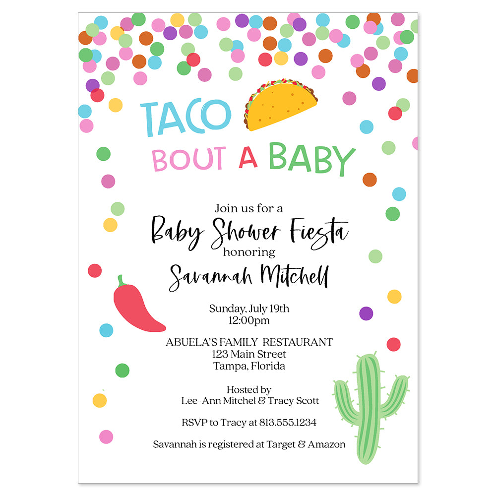 Taco 'Bout A Baby, Shower Invitation – The Invite Lady