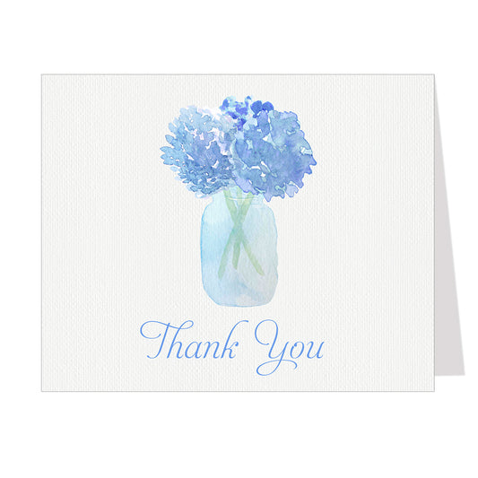 Jar of Hydrangea Thank You Card