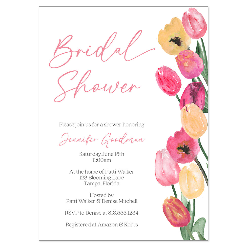 Tulip Bridal Shower Invitation