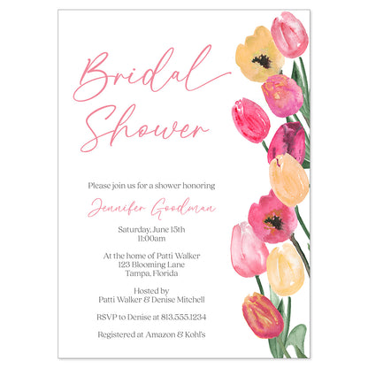 Tulip Bridal Shower Invitation