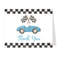 Race Car Baby Shower Thank You Card