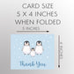 Baby Penguin Thank You Card