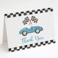 Race Car Baby Shower Thank You Card