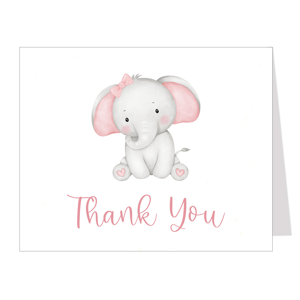 Watercolor Elephant Thank You Cards