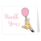 Winnie the Pooh Balloon Thank You Card