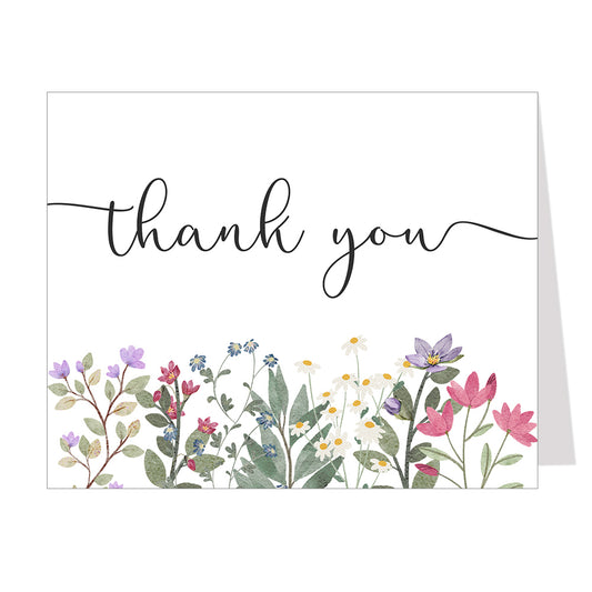 Wildflower Thank You Card