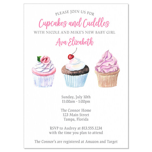 Cupcakes and Cuddles Meet and Greet Invitation